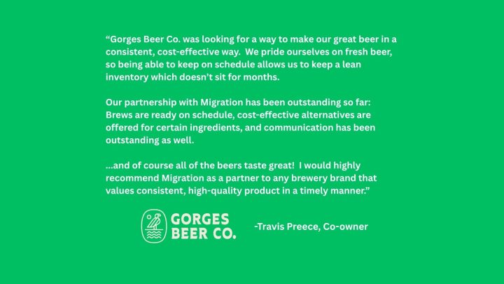 gorges beer testimonial